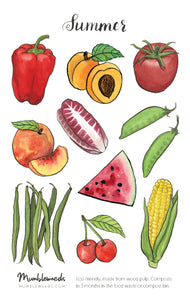 Summer Produce Sticker Sheet